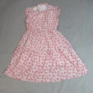Kirundo Dress Womens M White Floral Ruffle Cottagecore Prairie Boho Peasant NWT